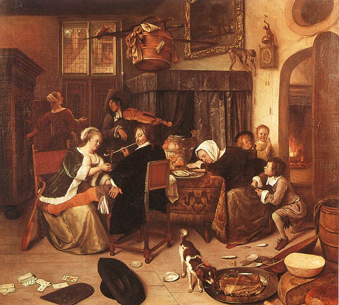 Jan Steen The Dissolute Household